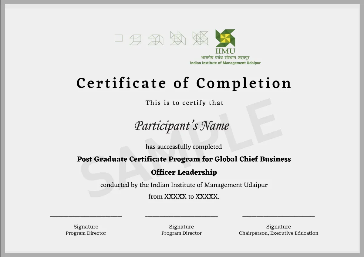 Mock Certificate